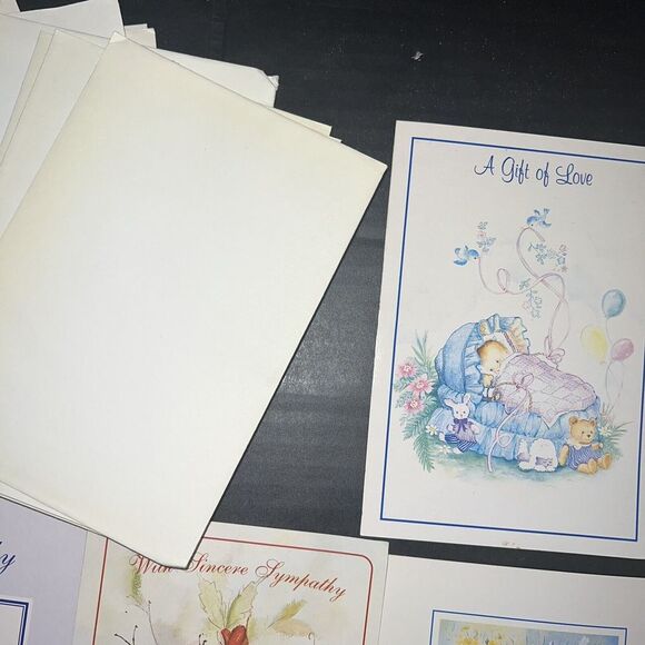 VINTAGE 1999 postcard lot 22 HAPPY BIRTHDAY WISHES A GIFT LOVE SYMPATHY THINKING - Picture 7 of 7